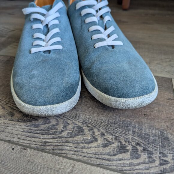 Beckett Simonon Men's Geller Casual Classic Suede Trainer Sneakers Grey Blue 11 - Picture 4 of 9